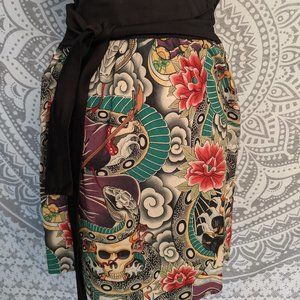 Tattoo Art Zen Geisha Pin Up Rockabilly Skirt